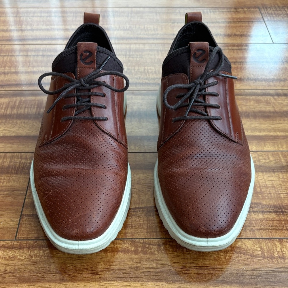 Ecco Men's Brown Leather Sneakers